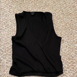 J. Crew Black V-Neck Tank Top
